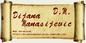 Dijana Manasijević vizit kartica